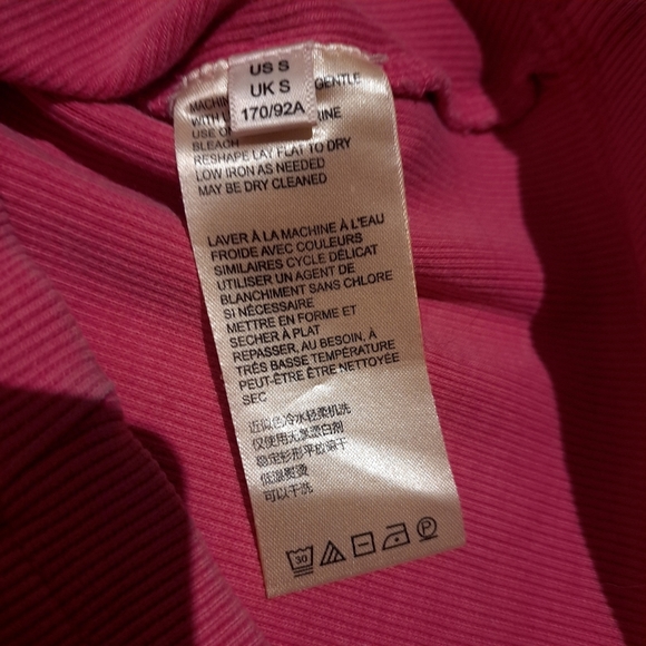 Anthropologie | Pink ribbed simple & cute scoop neck women's tank top - Picture 12 of 12